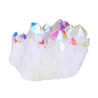 JSDDE Titanium Coated Crystal Cluster Natural Rock Mineral 1.85-3.5"