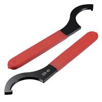 sourcing map C Hook Spanner Wrench for Lathe Clamping ER40 Red 2pcs