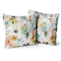 Snylcce Brown Cream Grey Teal Floral Throw Pillow Covers 16x16 2