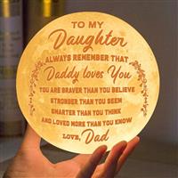 Engraved Moon Lamp for Print Moon Light with Stand & 3D Daughter,3D 3D