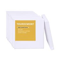 Stretched Canvas Cotton - 20x20cm 8"x8", 12-Pack, 100% 380 g/m 1.7cm