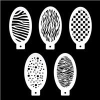 Bowitzki Reusable Face Paint Stencils for Body Art Painting 5pcs