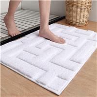 COLOR&GEOMETRY Microfiber Bath Mats for 40 x 60 cm, Extra-Soft White