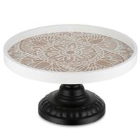 Hanobe Decorative Tray Cake Stand: Round Cupcake Stand with White 30cm