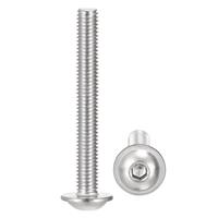 sourcing map Flanged Button Head Socket Cap M5*40mm Hex 304 50Pcs