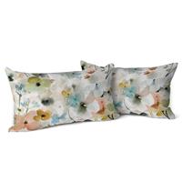 Snylcce Brown Cream Grey Teal Floral Throw Pillow Covers 12x20 2