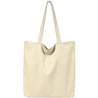 TTIAISHLE Ladies Corduroy Bag with Zipper, Tote Bag,Shoulder Large