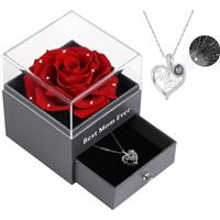 Faneeyo Mothers Day Rose Gifts for Mum,Preserved Real Rose 100 Mum,Red