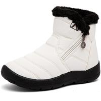 GOGOUP Kids Snow Boots (Dark Brown) Boy's Girl's Warm Fur Lined 12.5