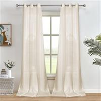 Panel Linen Voile Net Curtains Melodieux 2 Faux 55 x 54 (140 x 137cm)