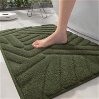 Color G Bath Mat Non Slip Bathroom Mats Absorbent, 60 x 90cm, (Green)