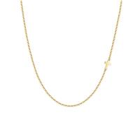 TINGN Sideways Cross Pendant Necklaces for Women Pendant Chain 14 Gold