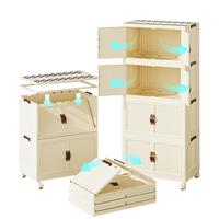 HOTRCR Plastic Storage with Lid, Stackable Large Box Boxes Box (1 52L)