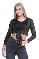 janisramone Women's Cardigans, Plain Long Sleeve Bolero Cardigans