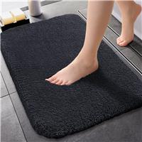 ZARCKER Bathroom Runner Rugs Non-Slip Large 50 x 122CM (Black)