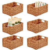 mDesign Storage Baskets - Bathroom and Bedroom Storage Basket Set - 6