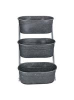 Gisela Graham 2 x Galvanised Metal 3 Tier Stand