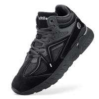 FitVille Wide Fit Trainers for Men High Top Extra Walking JetBlack, 7