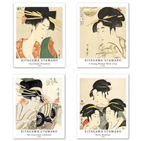 Wall Art Unframed Prints Giclee Art Paper Set of inch Japanese 4, 8x10