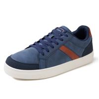 AUMELR Mens Casual Shoes Trainers Walking Faux Sneakers(Blue,Size 9)