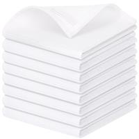 Moosfor Pack of Dish Towels Cloths, Cotton 8 100% 32 x 32 cm, White