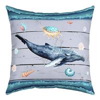 Loussiesd Dolphin Throw Pillow Covers Soft Kids Cute Ocean Blue 20x20