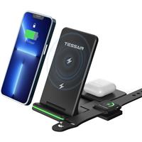 Wireless 15W 3 1 Docking 12/11/ XS/XR/X/ 8+, AirPods2/ 3/4/ 5/6