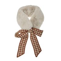 sourcing map Fur Winter Collar Scarf Faux Red 145x9cm/57.09x3.54(L*W)