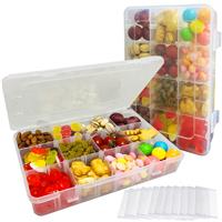LAifu Grids Clear Plastic 2pack 24 Box Box Tackles(20 x 13.8 x 3.8 cm)