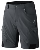 KEFITEVD Men's Outdoor Shorts Cargo Water Multi-Pockets,38 Black