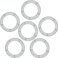Sumind Pieces Wire Wreath Frame Metal Wire Rings 6 Green Making (12