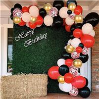 Confetti Balloon Arch 125pcs Gold Black Red Gold White Black Red