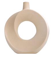 Beihaoer Ceramic Vase for Modern Home Decor,Round Matte Pampas Flower
