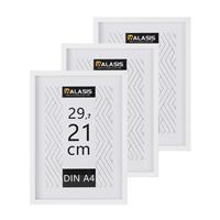 Walasis Picture Frame Photo Frames: Set A4 White 3 21x29.7 Plexiglass