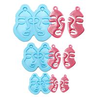 Boutigem Jewelry Casting Mold Human Face Shape Resin Silicone 3pcs