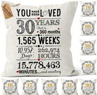 Kies CROWNLY CRYSTAL- (Double-Sided) Birthday Gifts 30th 18x18 (30th)