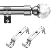 Curtain Poles, Single Curtain Rod Curtain Poles for 76-221 cm, 2.5cm