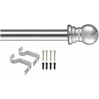 INFLATION Curtain Rod with Round Finials, to Silver Window 76 110 cm