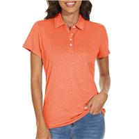 KEFITEVD Polo Shirt for Women Quick Dry Short Sleeve Shirts,Orange,2XL