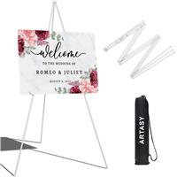 ARTASY Easel Stand for Wedding Signs, Posters, 63" 5 lbs-White 1/Pack