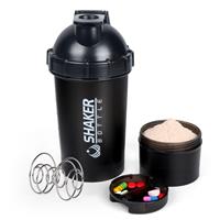 Shaker Bottle Protein XTKS Case,18OZ/500ML Mixing Mixes,Leak (BLACK)