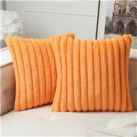 MIULEE Set of Plush Velvet Cushion Covers 2 Faux 45 x 45 cm 18 x 18