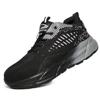 UnPtios Lightweight Safety Trainers Mens Safety Shoes Work Black 6UK