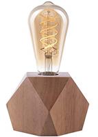 CROWN LED Wooden Table Lamp - Battery Operated, Includes EL17, E27