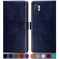 SUANPOT for Samsung Note Plus Galaxy 10 [Credit Blocking],PU 10 Blue