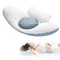 Lumbar Back Support Cushion for Bed, Air Mesh Technology Lumbar 3D
