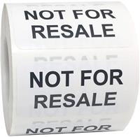 Not for Resale Labels Inch Total Adhesive Stickers On A Roll 1 x 2 500