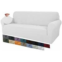 Creative Jacquard Couch Covers for Seater, MAXIJIN 3 1-Piece (3 White)