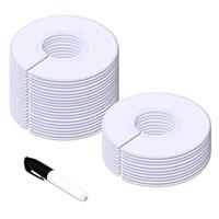 Pack Round Clothing Size Closet Rack Dividers 30 White 1 3.5, 1.38