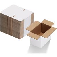 40 Boxes 6x4x4 (15.3x10.2x10.2cm) White Box, Small Packing Boxes